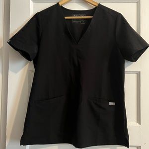 Figs Casma 3-Pocket Scrub Top - Black